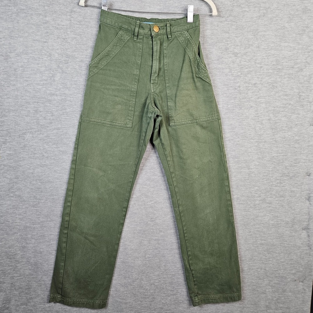 Big Bud Press Grassy Green Work Pants Solid Cotton Pockets Size XXS
